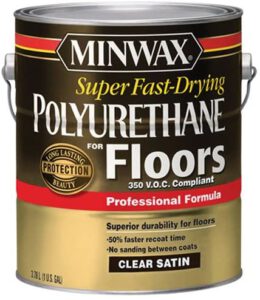 MinwaxSuper Fast-Drying Polyurethane for Hardwood Floors 350 VOC Complient
