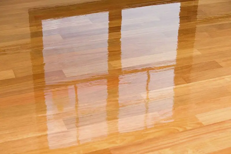 Applied Stain with oil based polyurethane finish in hardwood floor