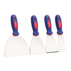 WORKPRO 4-Piece Putty Knife Set - Best stainless steel putty knife set for Spackling, Scraping