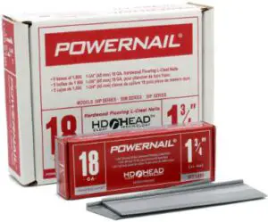 Powernail 18ga 1-3/4" HD L Cleat Flooring Nail for 3/4” Solid Hardwood Flooring