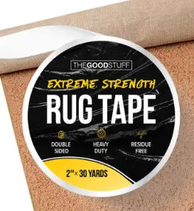 4. Good Stuff Heavy-duty Double-Sided Rug Tape for Hardwood Floors and Carpet