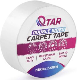 9. QTAR Removable Double-Sided Anti-Slip Carpet Tape for Indoor Outdoor Rugs