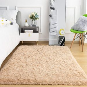 Ompaa Rubber Backed Super Soft Fluffy Area Rugs for Living Room Bedroom